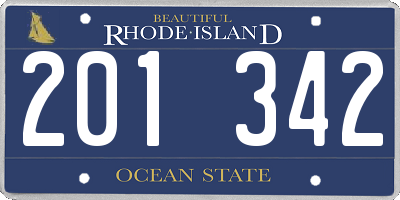 RI license plate 201342