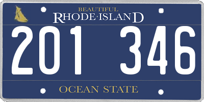 RI license plate 201346