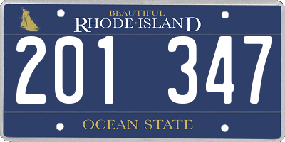 RI license plate 201347