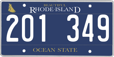 RI license plate 201349