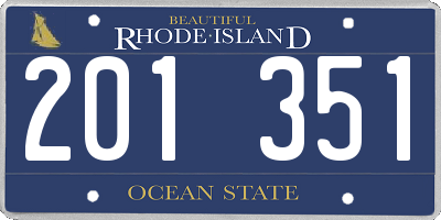 RI license plate 201351