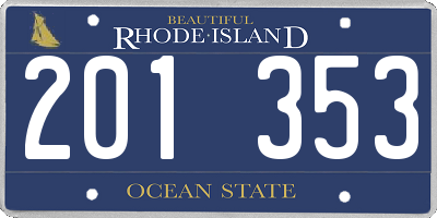 RI license plate 201353