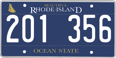 RI license plate 201356