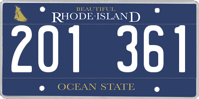 RI license plate 201361