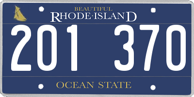 RI license plate 201370