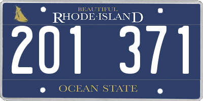RI license plate 201371