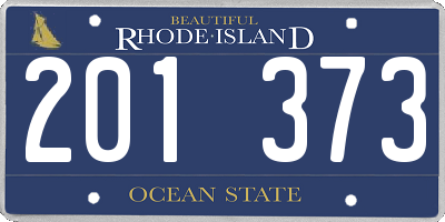 RI license plate 201373