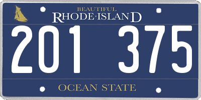 RI license plate 201375