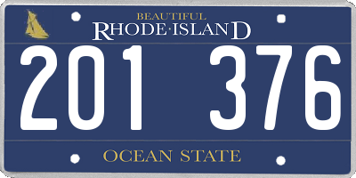RI license plate 201376