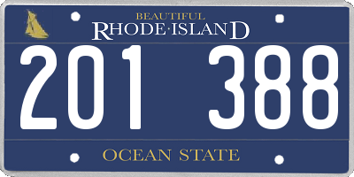 RI license plate 201388