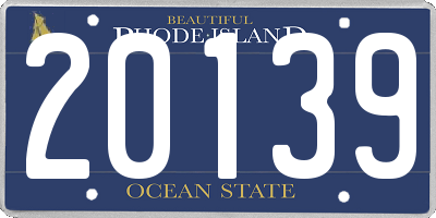RI license plate 20139
