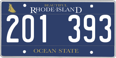 RI license plate 201393