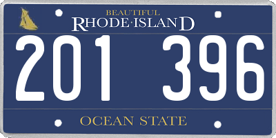 RI license plate 201396