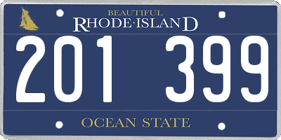 RI license plate 201399