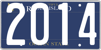 RI license plate 2014