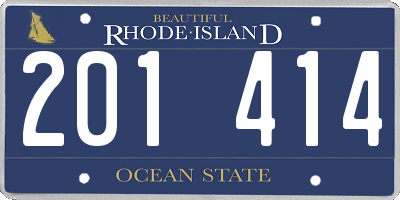 RI license plate 201414