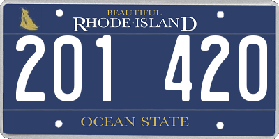 RI license plate 201420