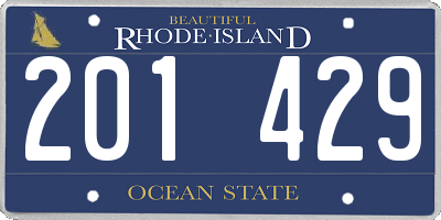 RI license plate 201429