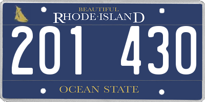 RI license plate 201430