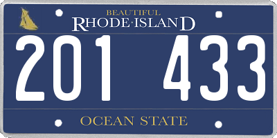 RI license plate 201433