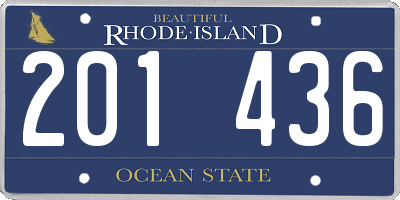 RI license plate 201436