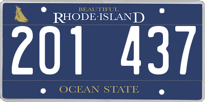 RI license plate 201437