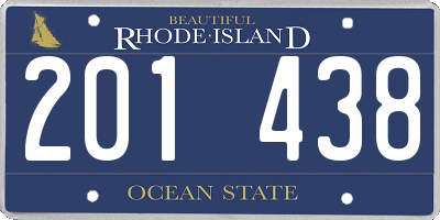 RI license plate 201438