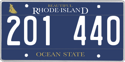 RI license plate 201440