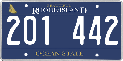 RI license plate 201442