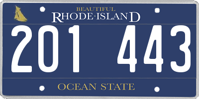 RI license plate 201443