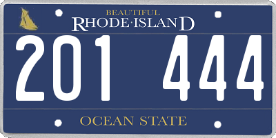 RI license plate 201444