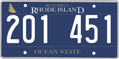 RI license plate 201451