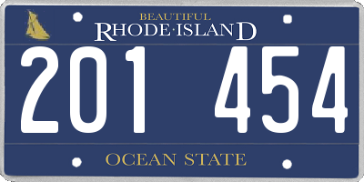 RI license plate 201454
