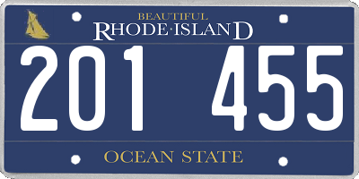 RI license plate 201455