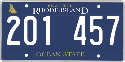 RI license plate 201457