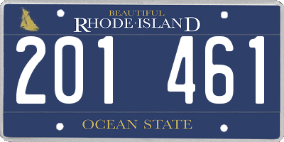 RI license plate 201461