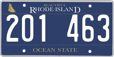 RI license plate 201463