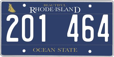 RI license plate 201464