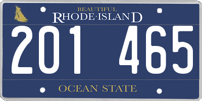 RI license plate 201465