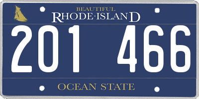RI license plate 201466