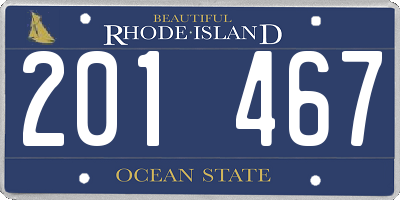 RI license plate 201467