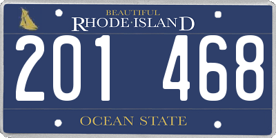 RI license plate 201468