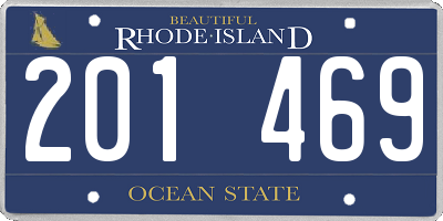 RI license plate 201469