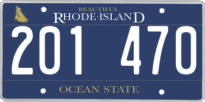 RI license plate 201470