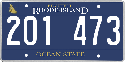 RI license plate 201473