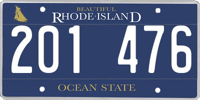 RI license plate 201476