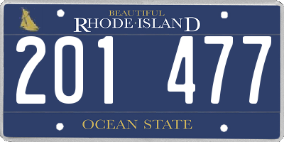 RI license plate 201477
