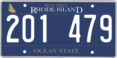 RI license plate 201479