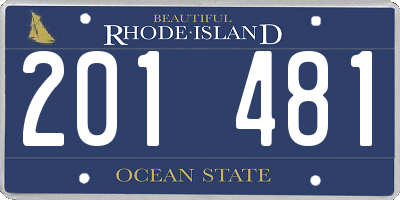 RI license plate 201481
