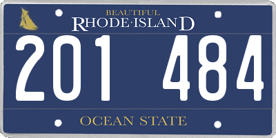 RI license plate 201484